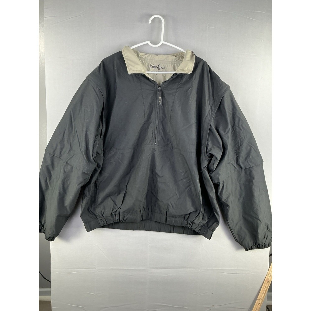 Walter Hagen Men's XL Golf Pullover Windbreaker Half Zip BlackLightweight Jacket